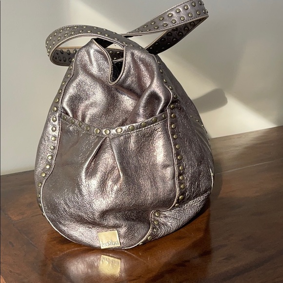 KOOBA metallic silver studded Marcelle hobo bag - Picture 8 of 14
